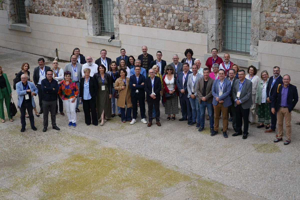 Los gerentes que participan en la Sectorial de Crue Universidades Españolas, en el campus CIM